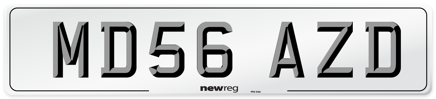 MD56 AZD Number Plate from New Reg